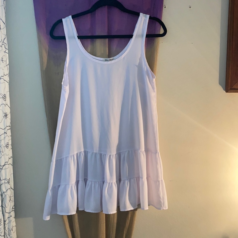 Sheer white tank top